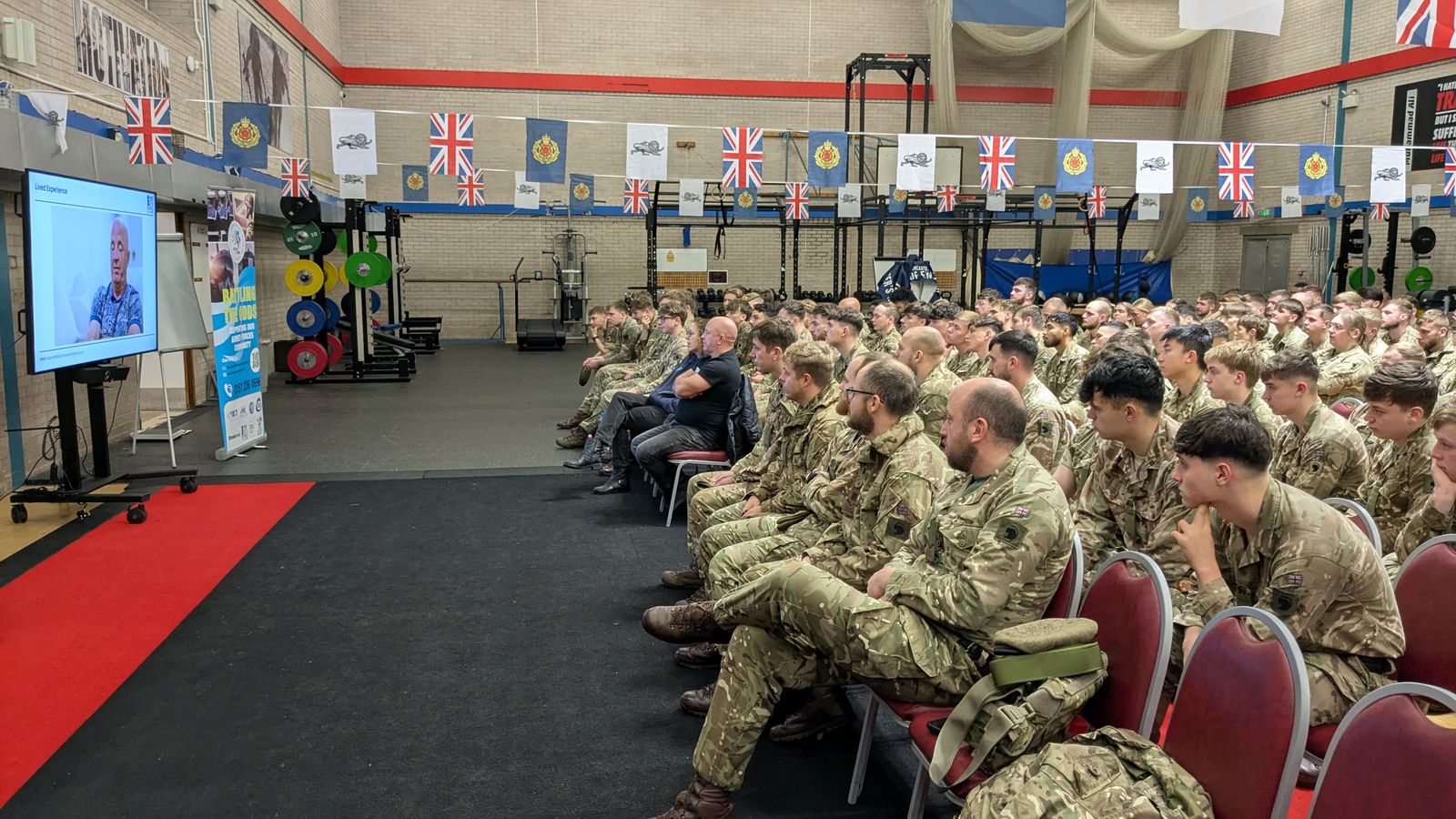 Soldiers of 1 LANCS attending a Battling the Odds training session
